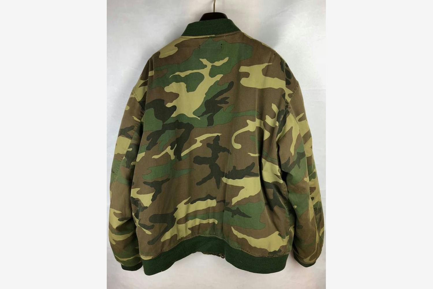 raf simons camo bomber jacket